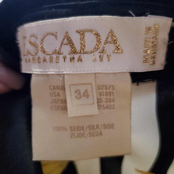 Escada Striped Blouse with Gold Pattern - Picture 5 of 7